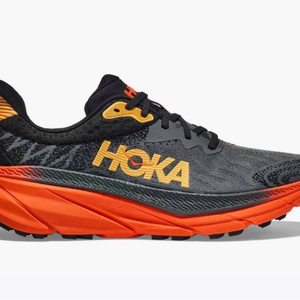 Hoka Challenger ATR 7 Black and Orange Sneakers for Active Comfort